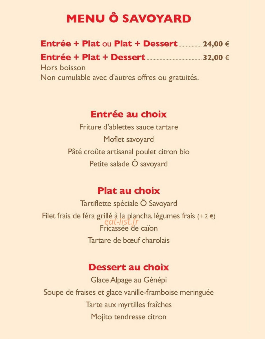 Ô Savoyard — carte page 6