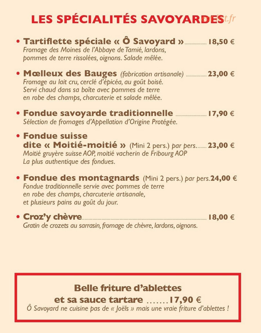 Ô Savoyard — carte page 5