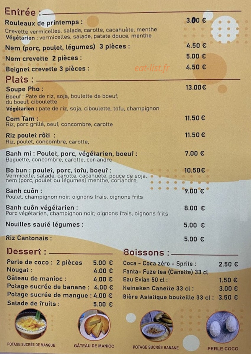 Ooh Banh Mi — carte page 1