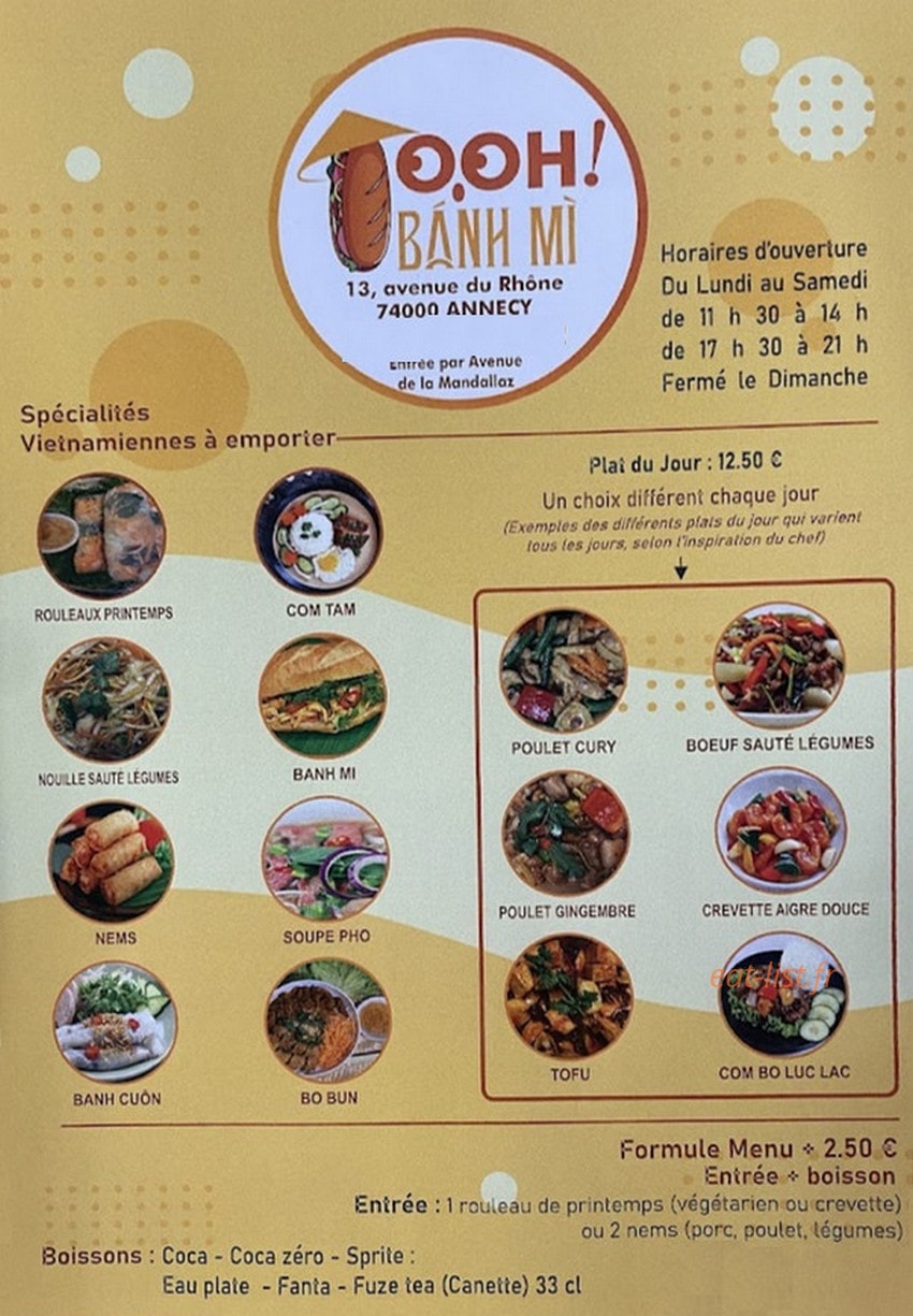 Ooh Banh Mi — carte page 2