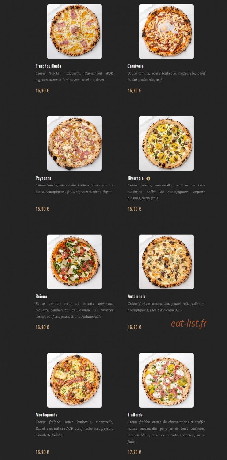 Pizza Cosy — carte page 3