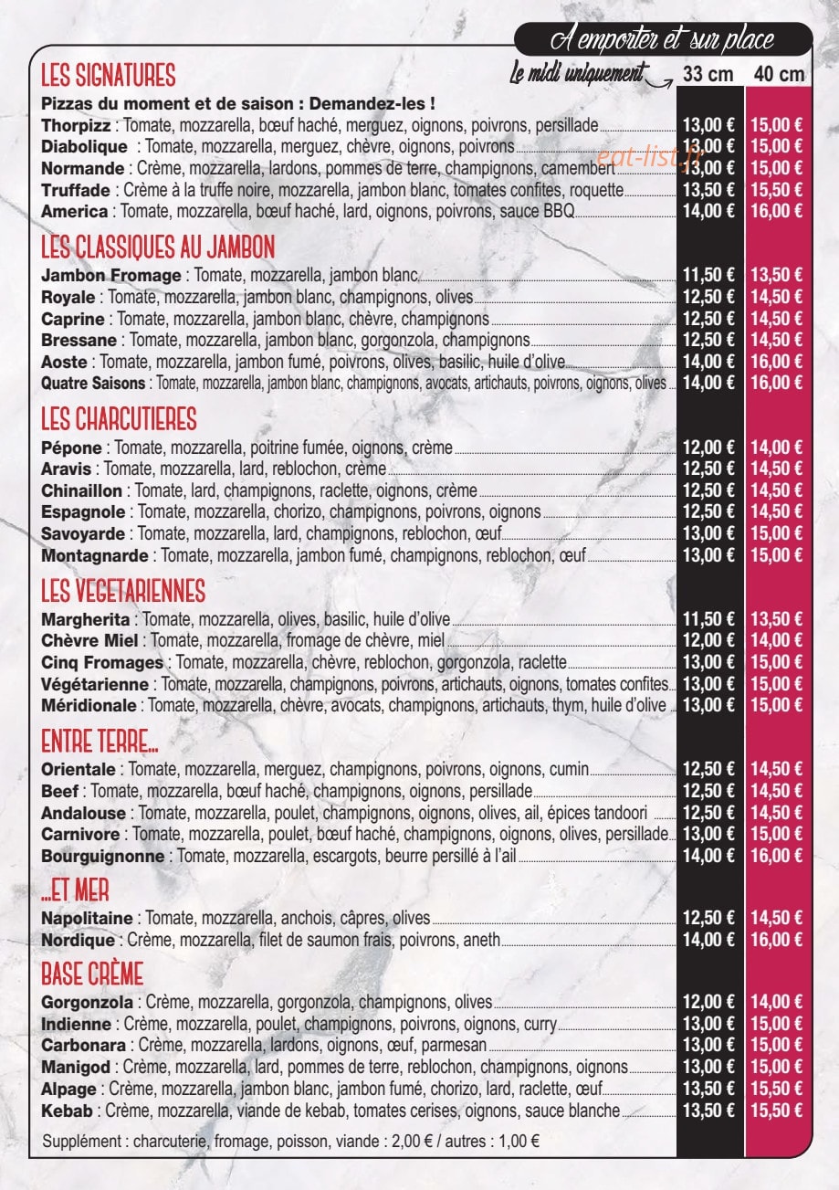 Pizza Pepone — carte page 2