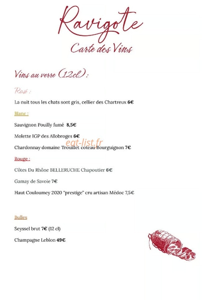 Ravigote — carte page 2