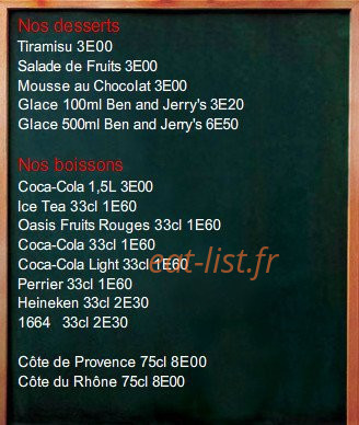 Restaurant Pizzeria 22 bis — carte page 6