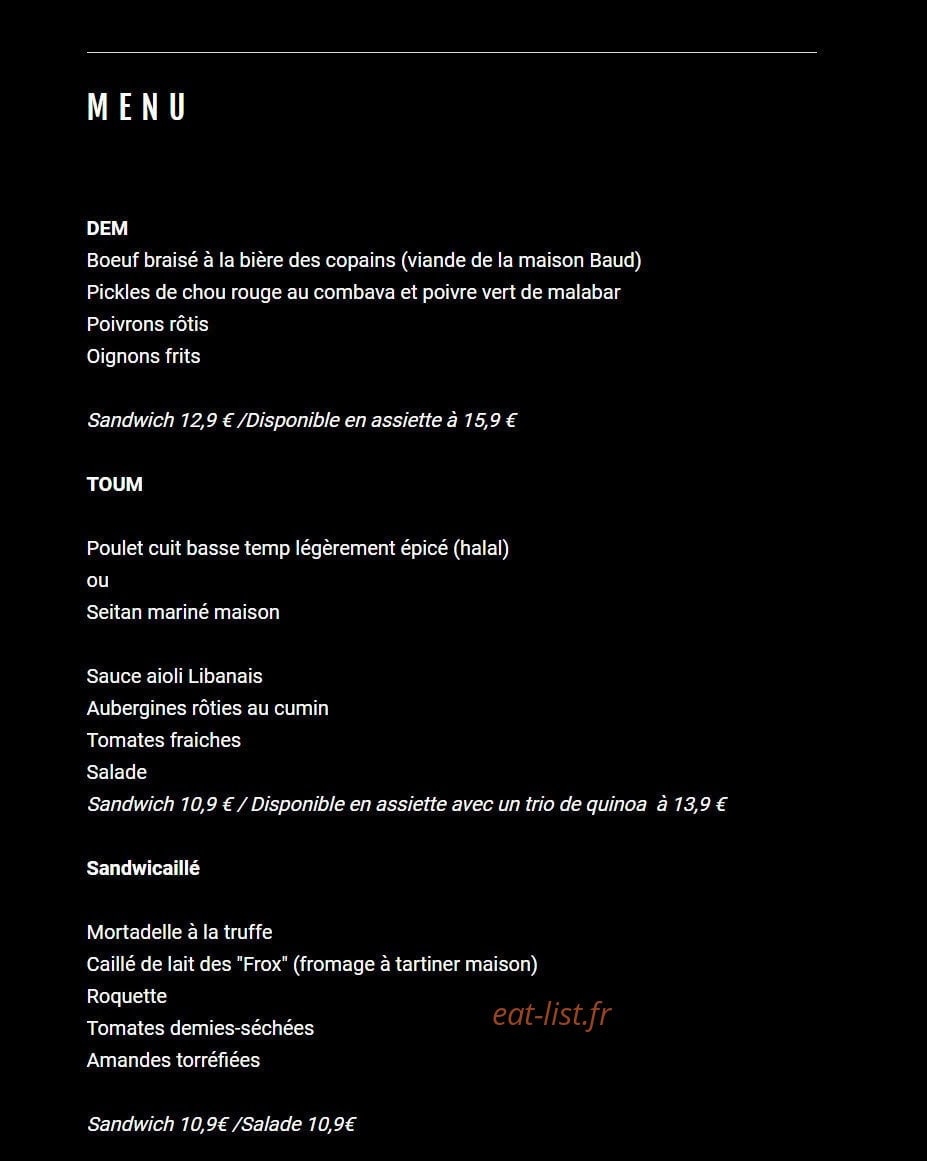 Sandwicae — carte page 1