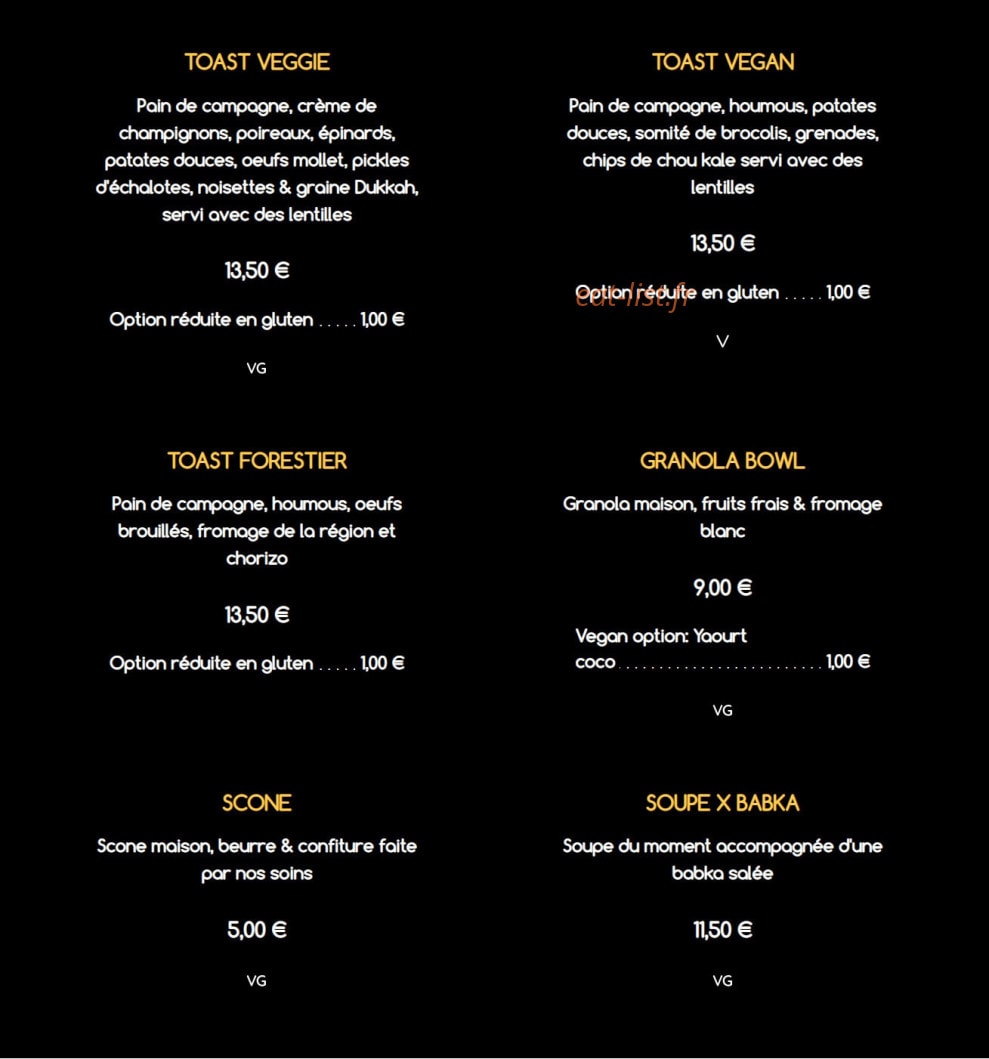 Slake Coffee — carte page 3