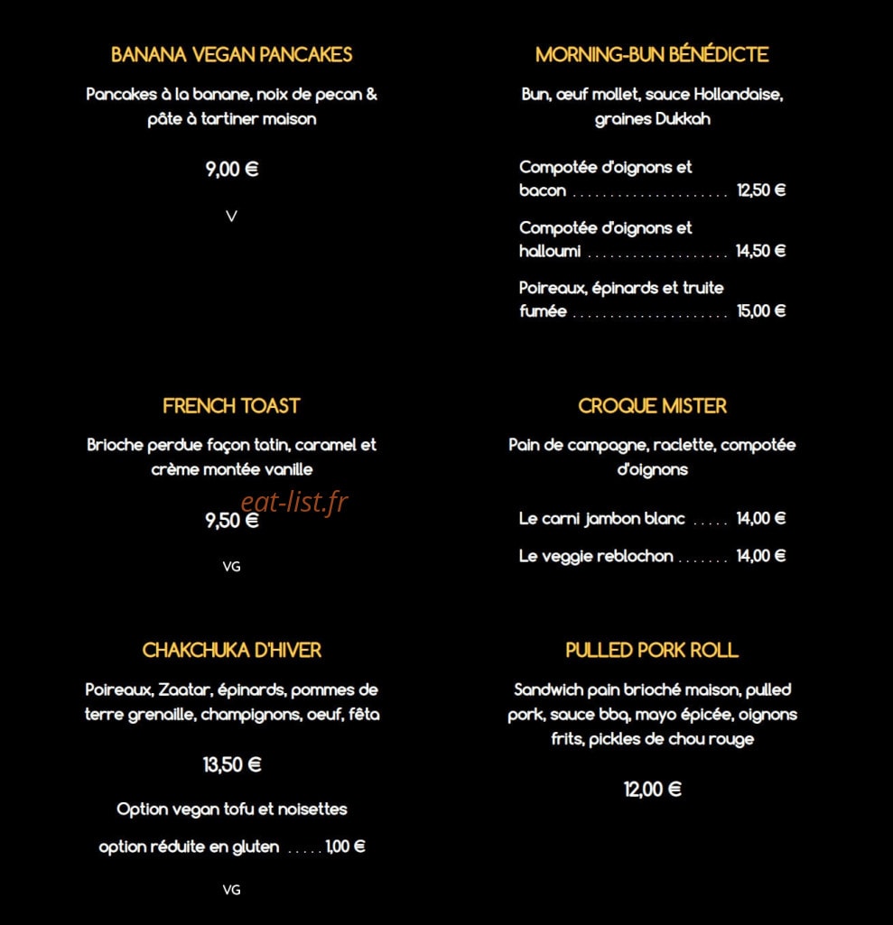 Slake Coffee — carte page 2