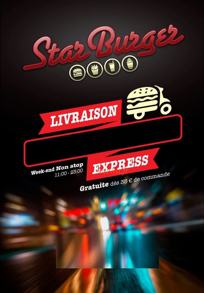 Star Burger — carte page 1