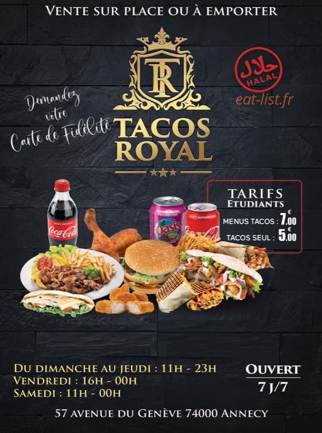 Tacos royal — carte page 1
