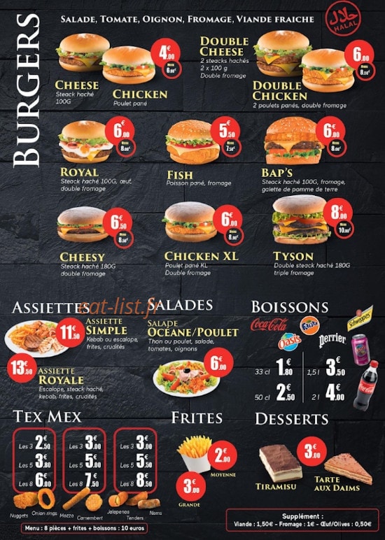 Tacos royal — carte page 3