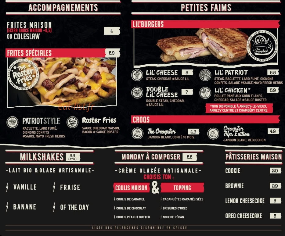 The Roster — carte page 2