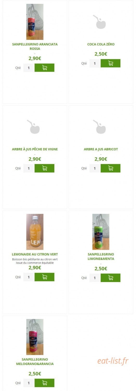 Urban Food — carte page 17