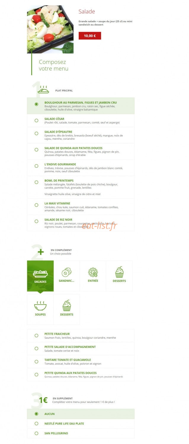 Urban Food — carte page 23