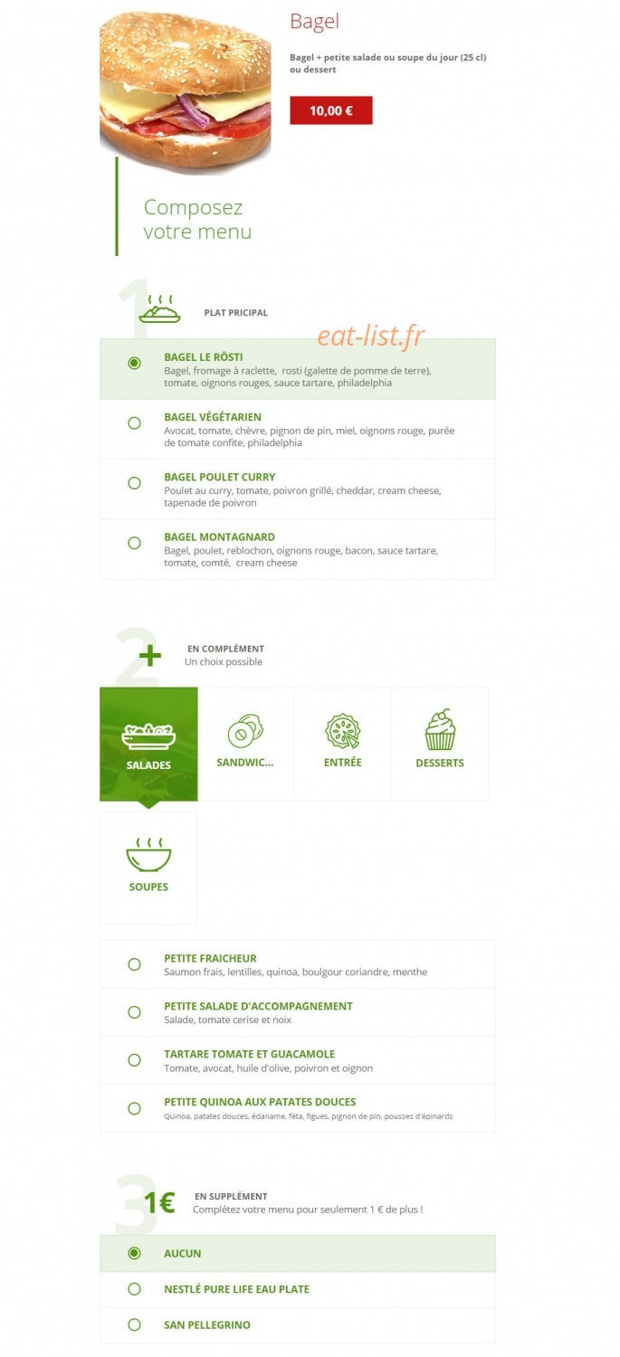 Urban Food — carte page 22
