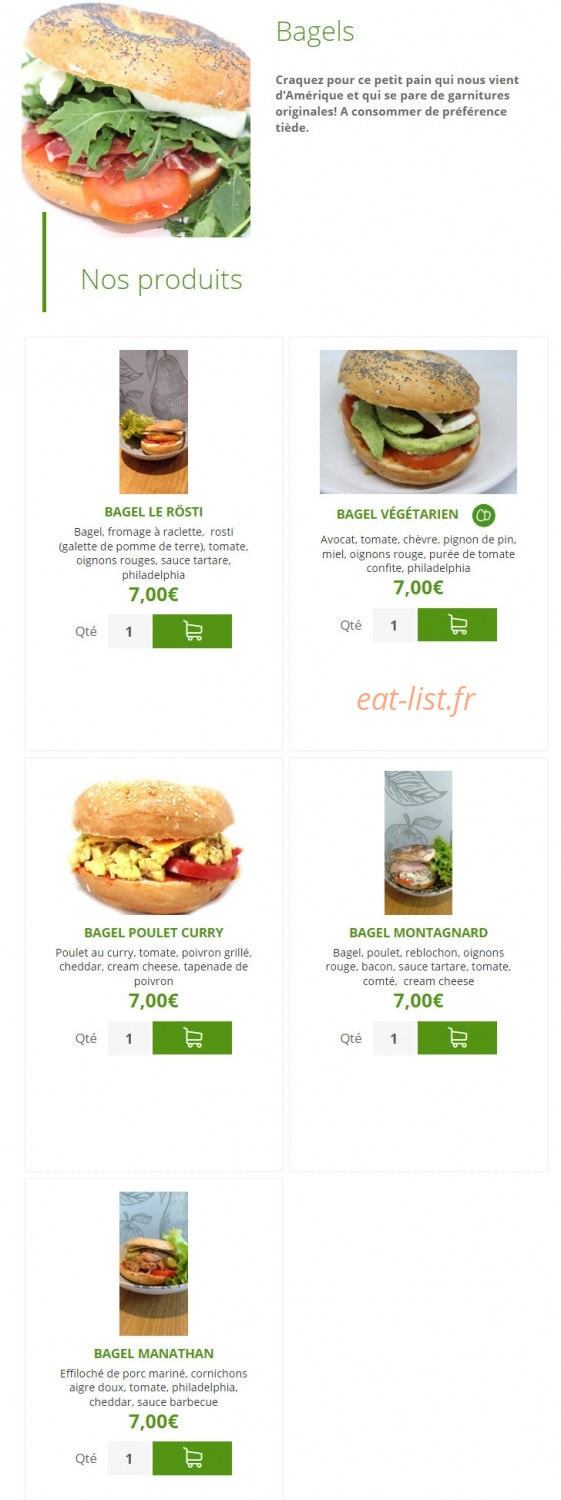 Urban Food — carte page 6