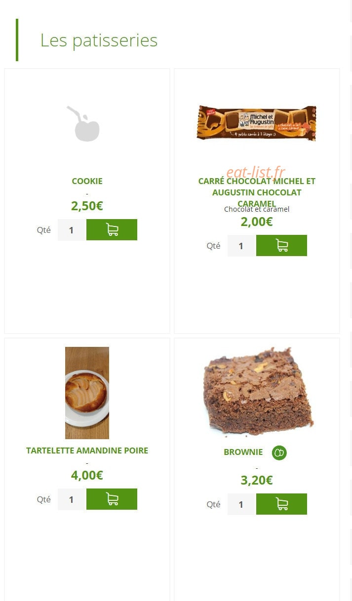 Urban Food — carte page 11