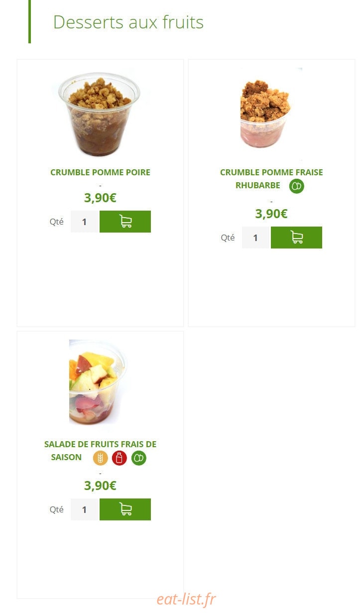 Urban Food — carte page 10