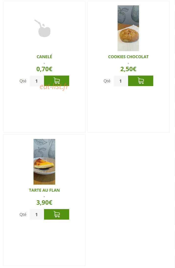 Urban Food — carte page 12