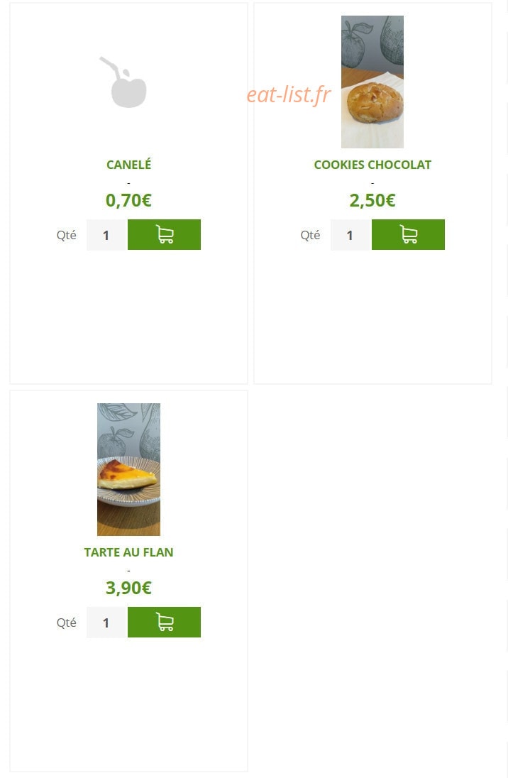 Urban Food — carte page 12