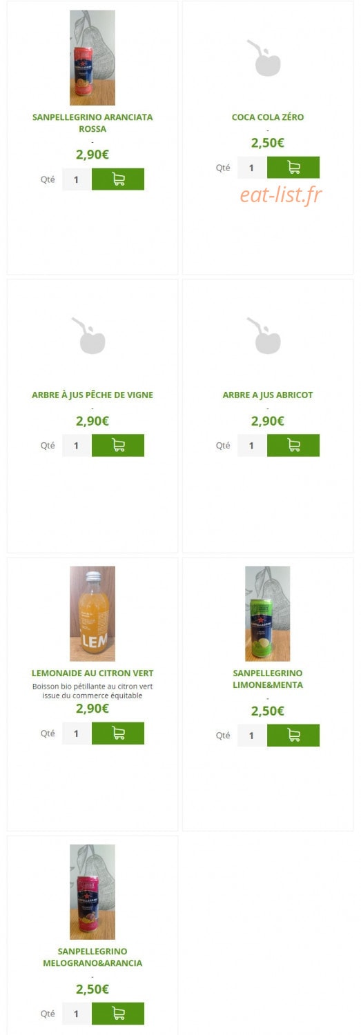 Urban Food — carte page 17