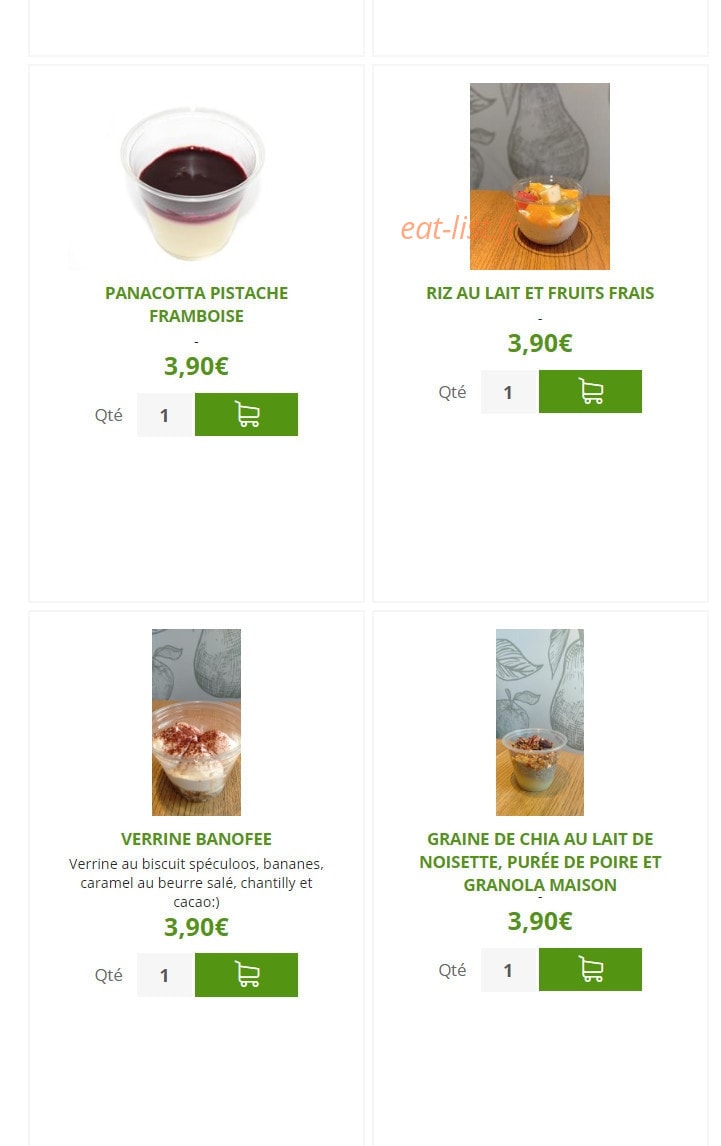 Urban Food — carte page 14