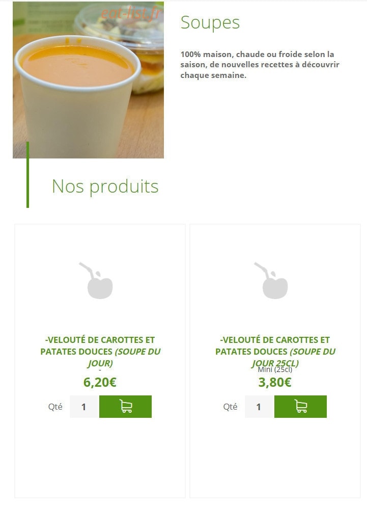 Urban Food — carte page 7