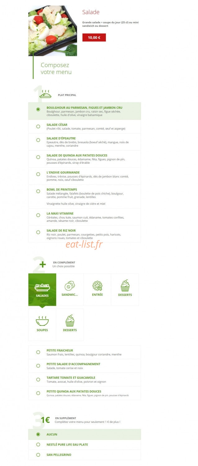 Urban Food — carte page 23