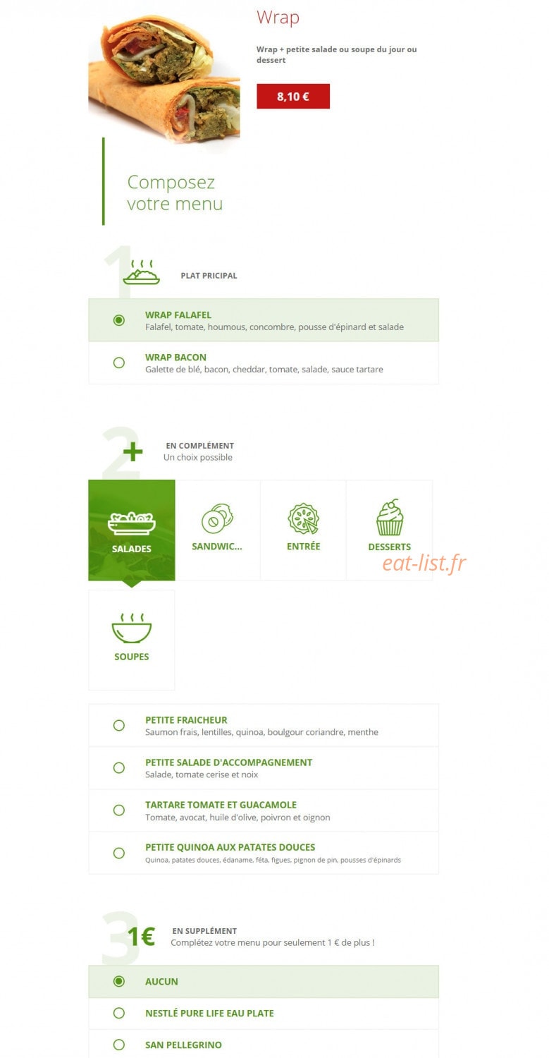 Urban Food — carte page 20