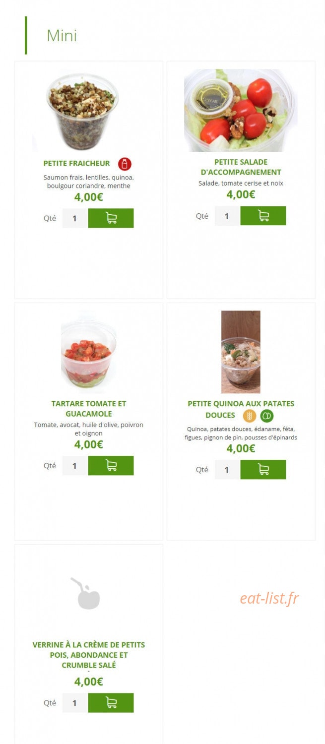 Urban Food — carte page 4