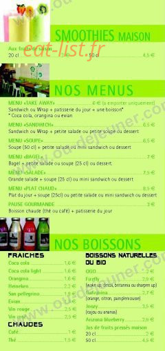 Urban Food — carte page 5