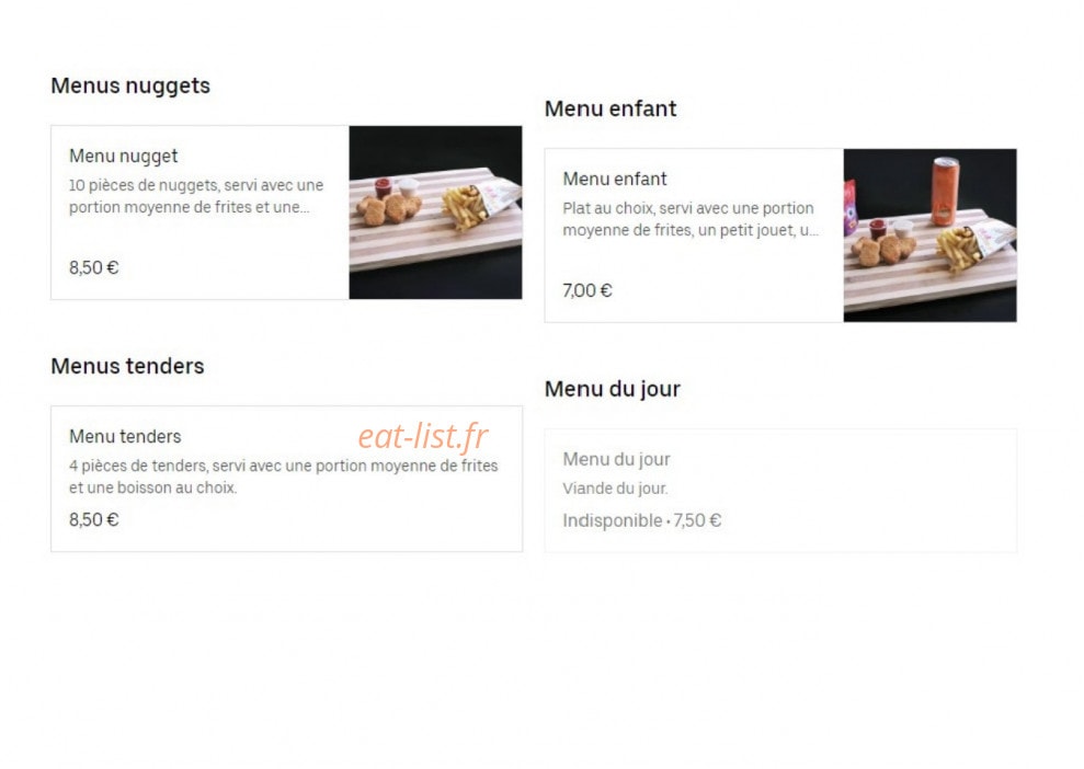 Verry food — carte page 3