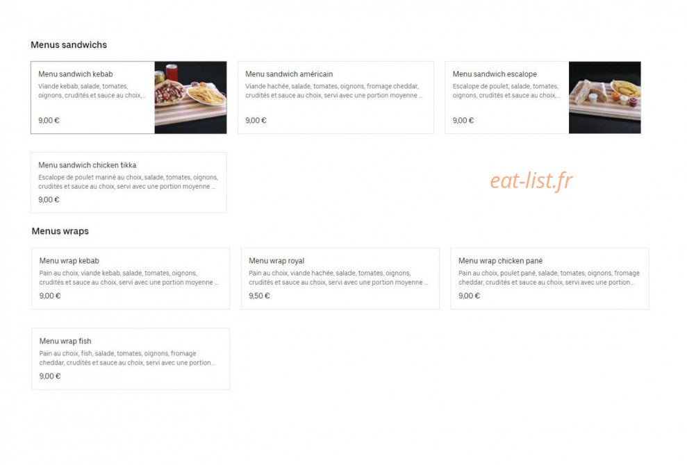Verry food — carte page 2