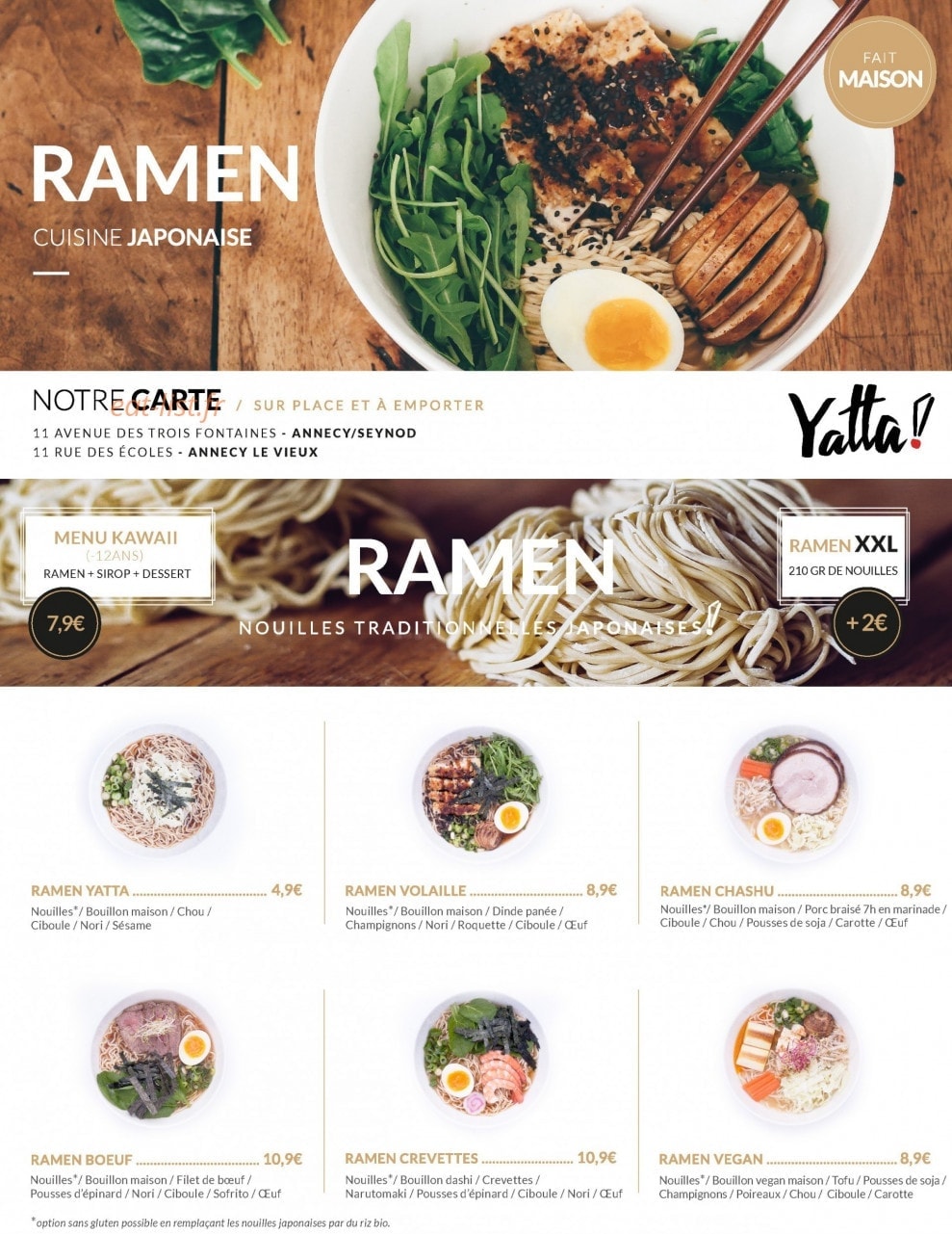Yatta Ramen — carte page 2