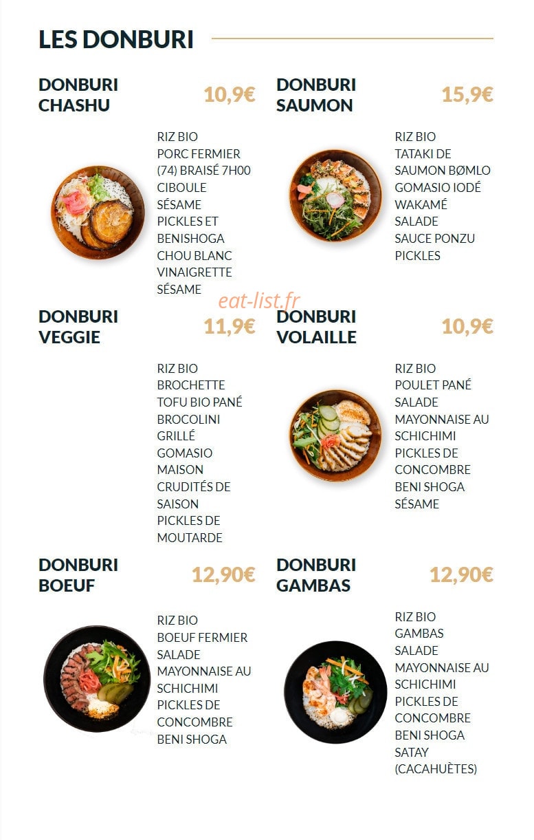 Yatta Ramen — carte page 3