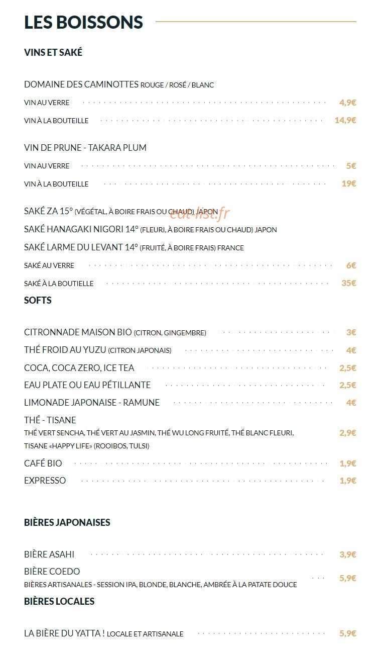 Yatta Ramen — carte page 6