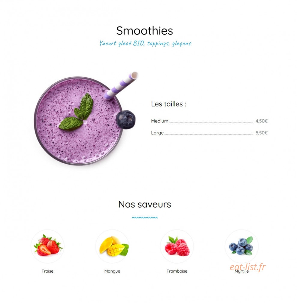 Yogolicious — carte page 4