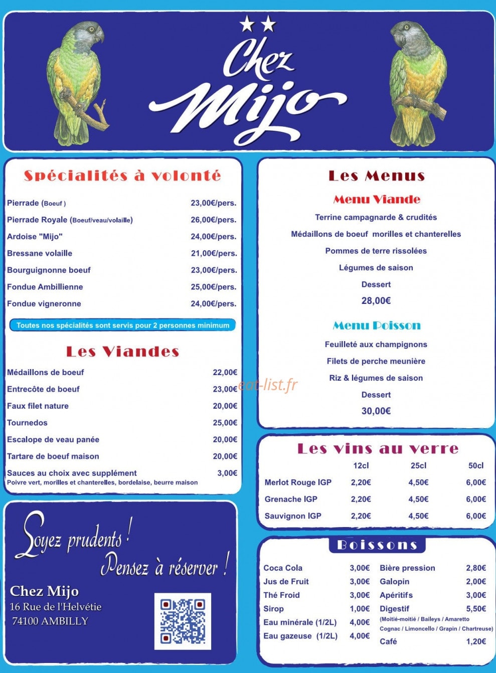 Chez Mijo — carte page 2