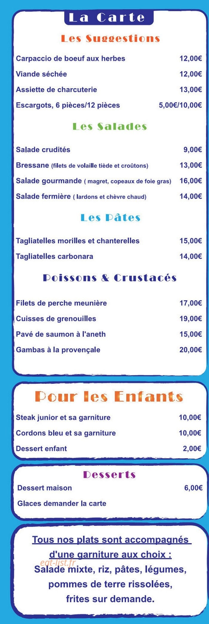 Chez Mijo — carte page 1