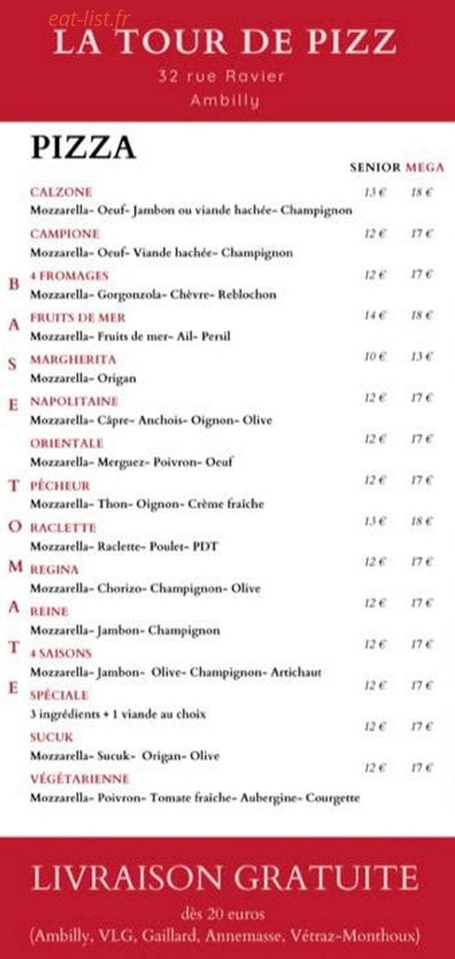 La Tour de Pizz — carte page 1