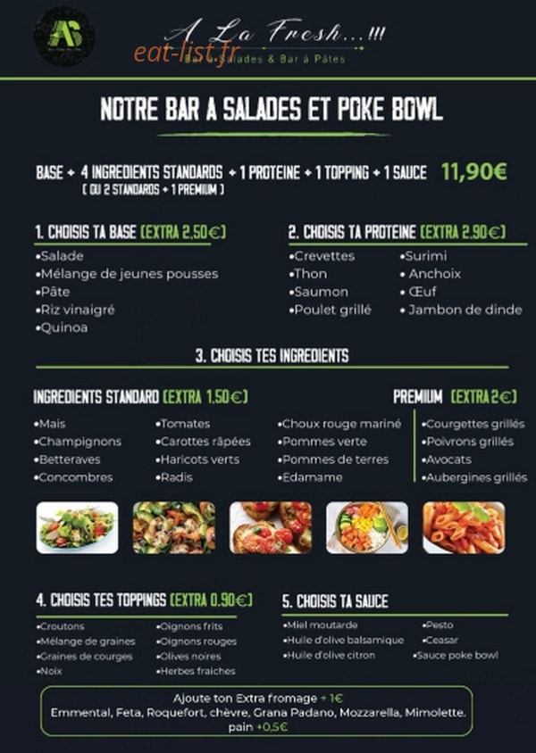 A la fresh — carte page 3