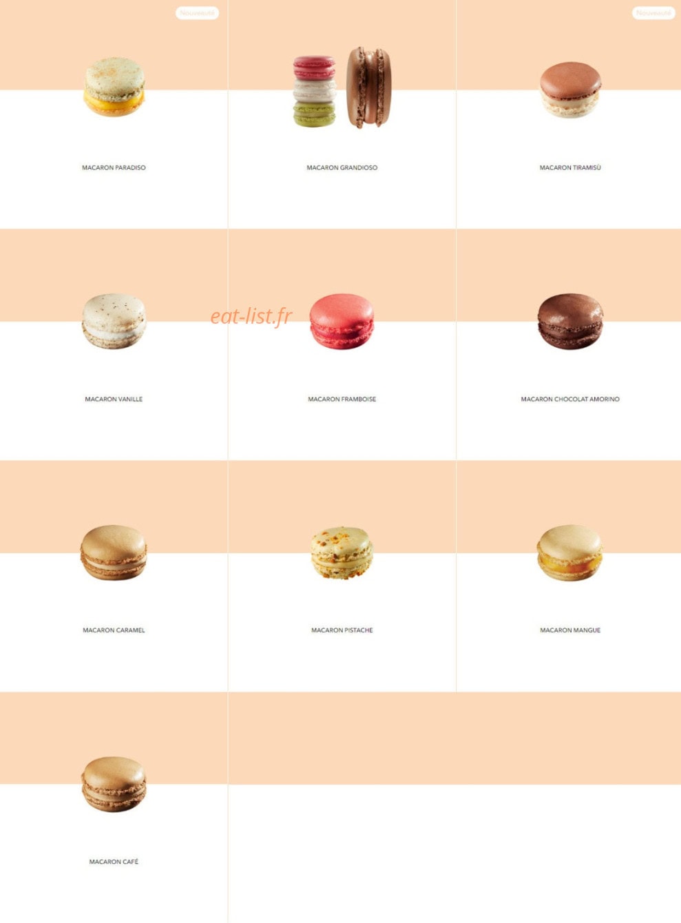 Amorino — carte page 8