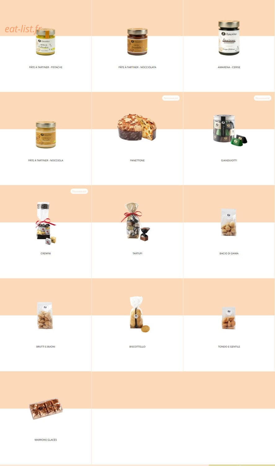 Amorino — carte page 9