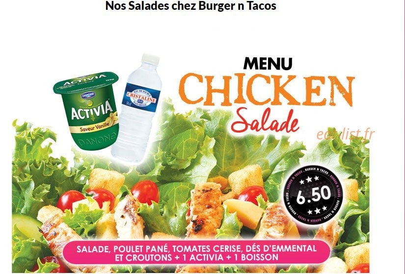 burger n tacos — carte page 1