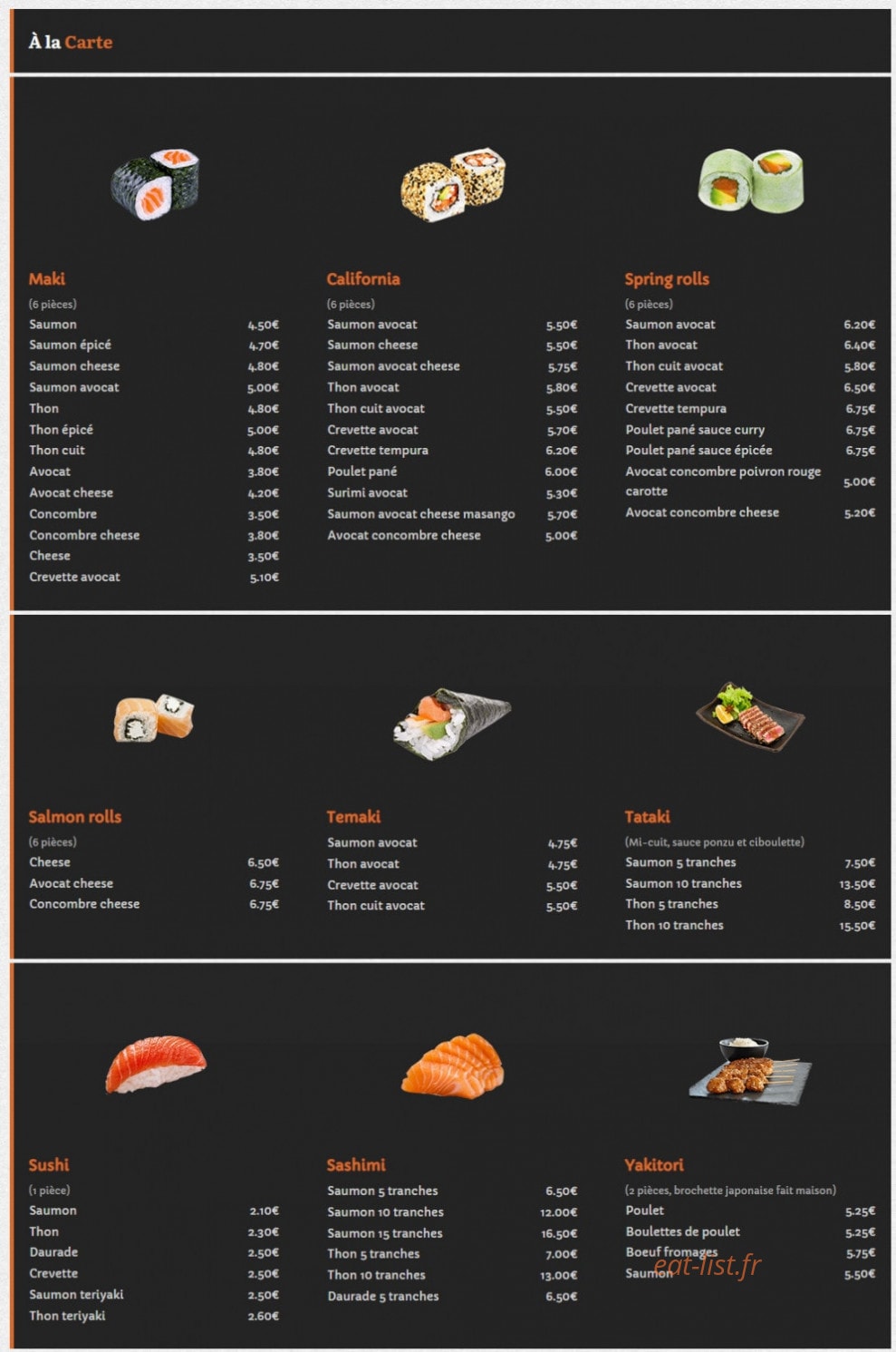 E-Sushi — carte page 4