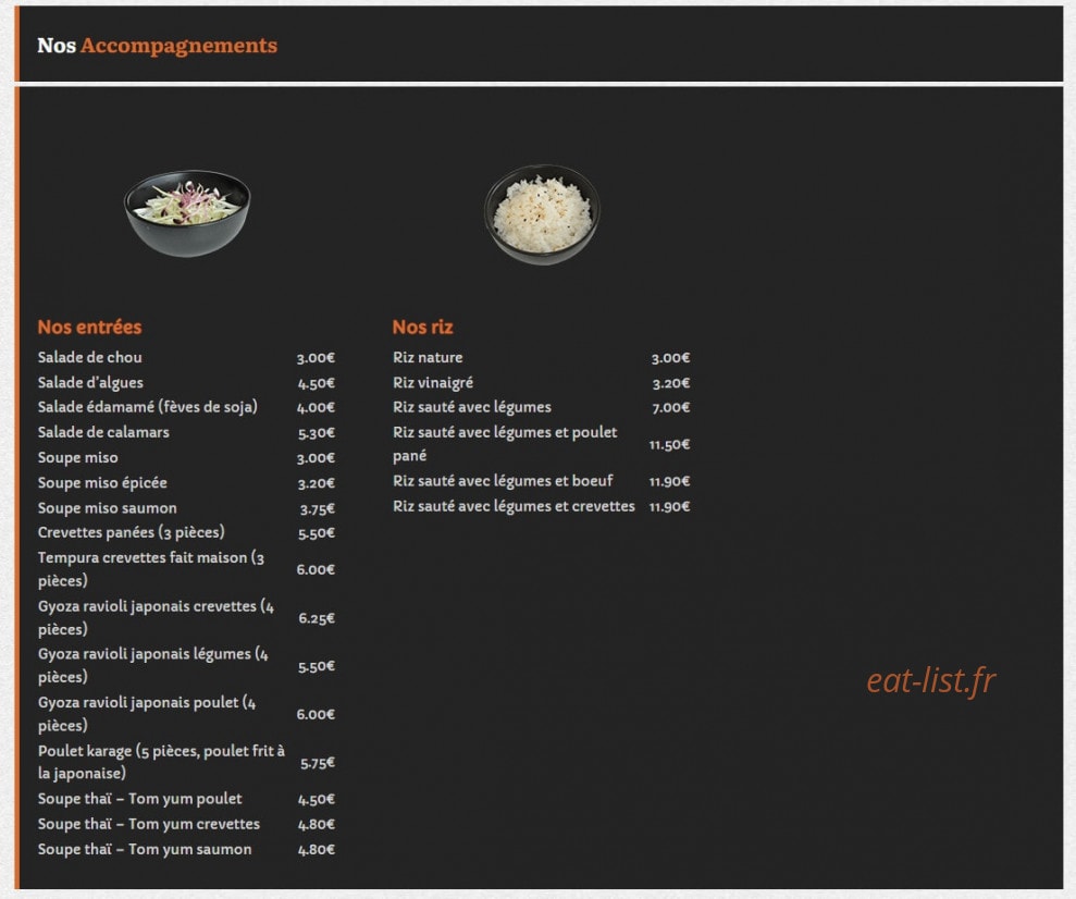 E-Sushi — carte page 7