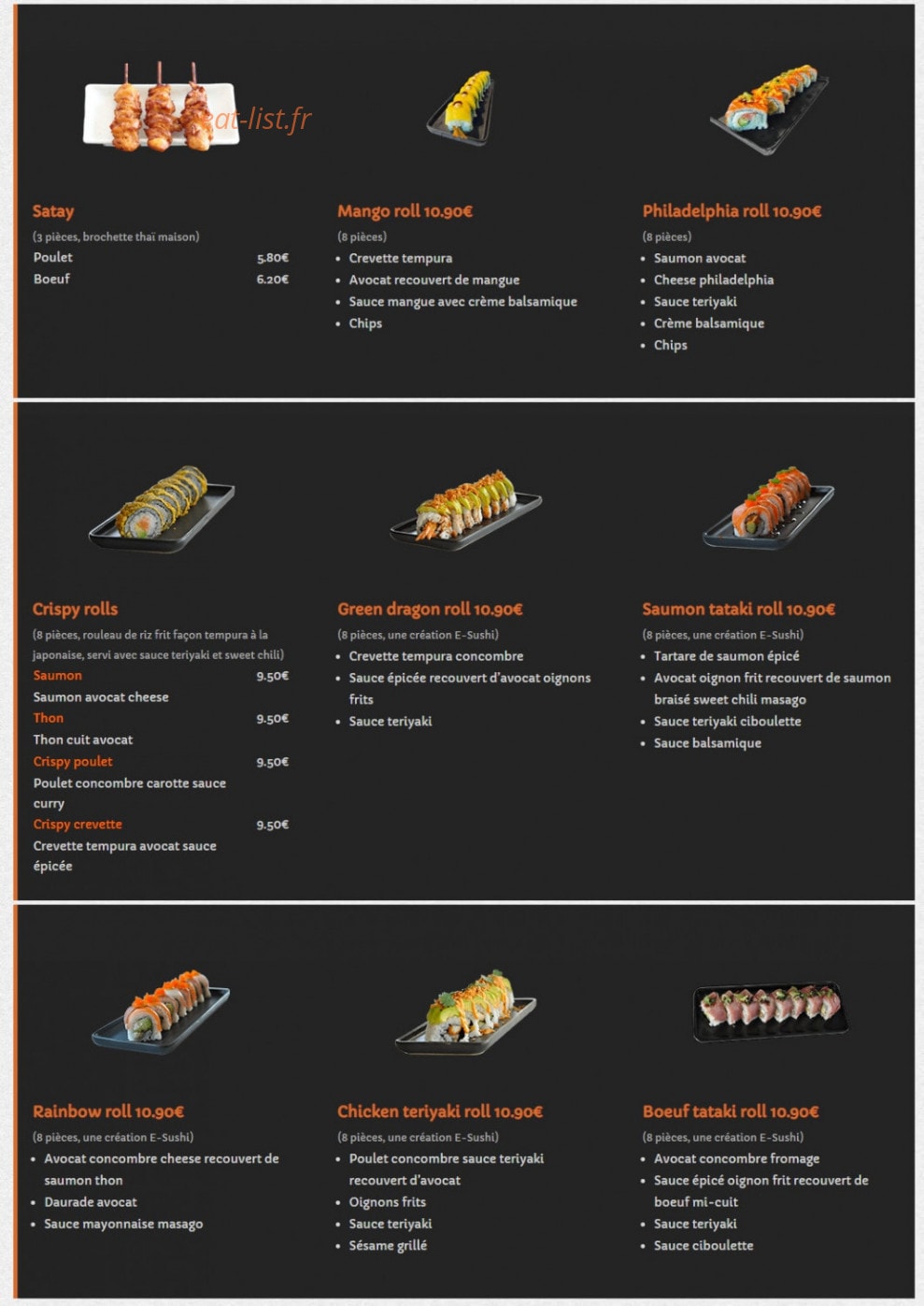 E-Sushi — carte page 5