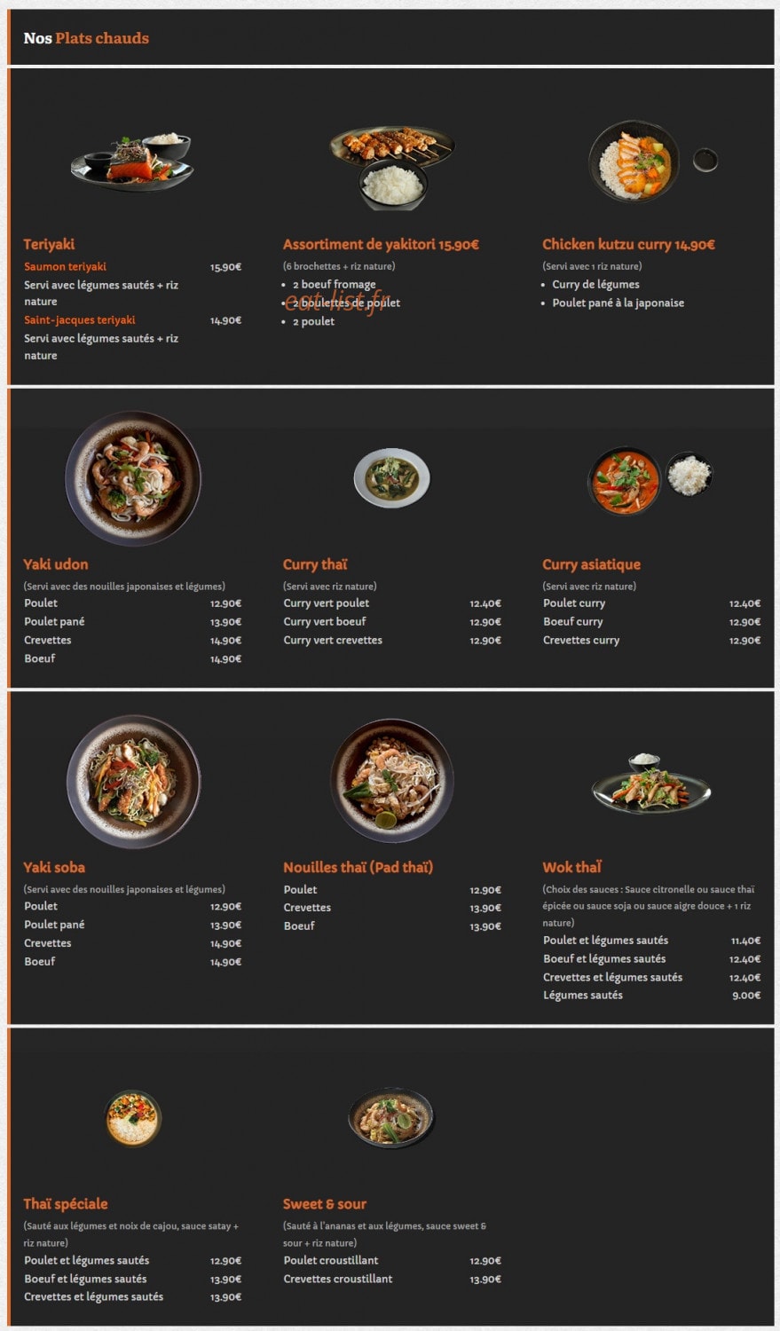 E-Sushi — carte page 6