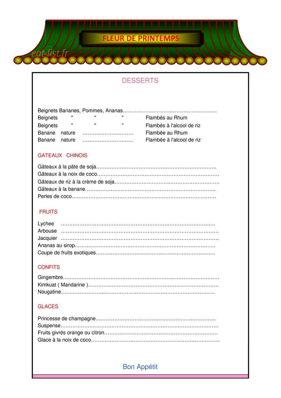 Fleur de Printemps — carte page 6