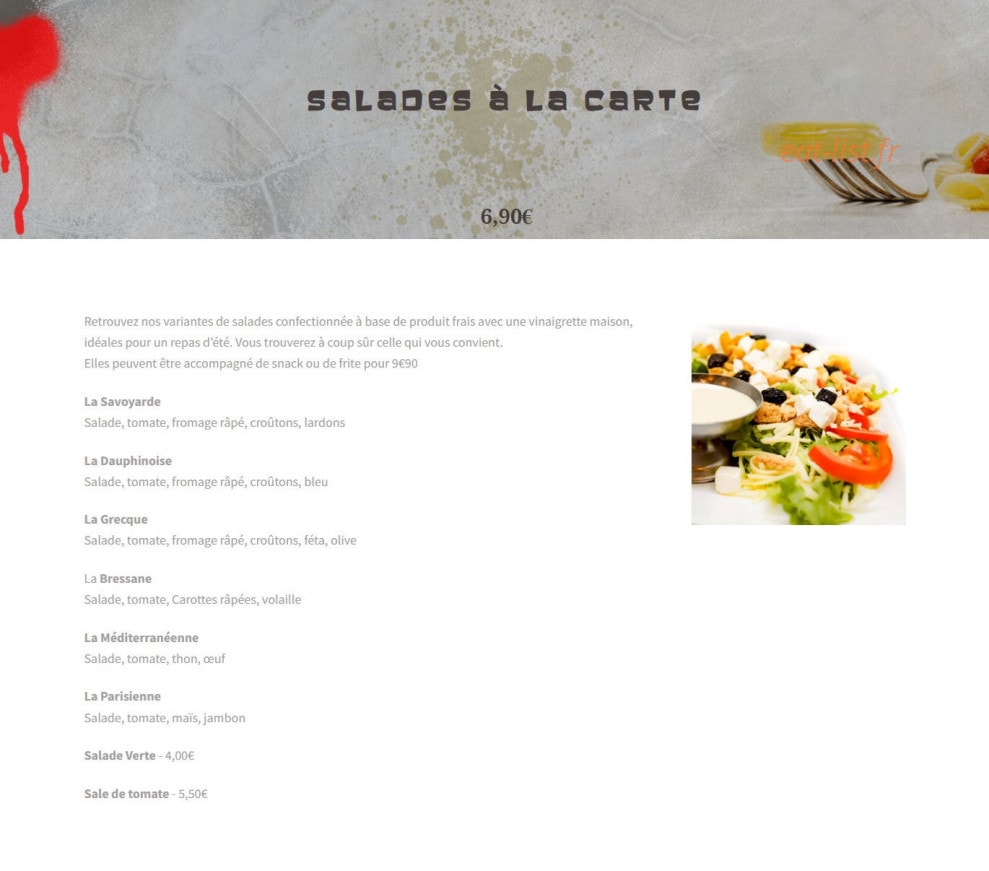 La Friandine — carte page 2