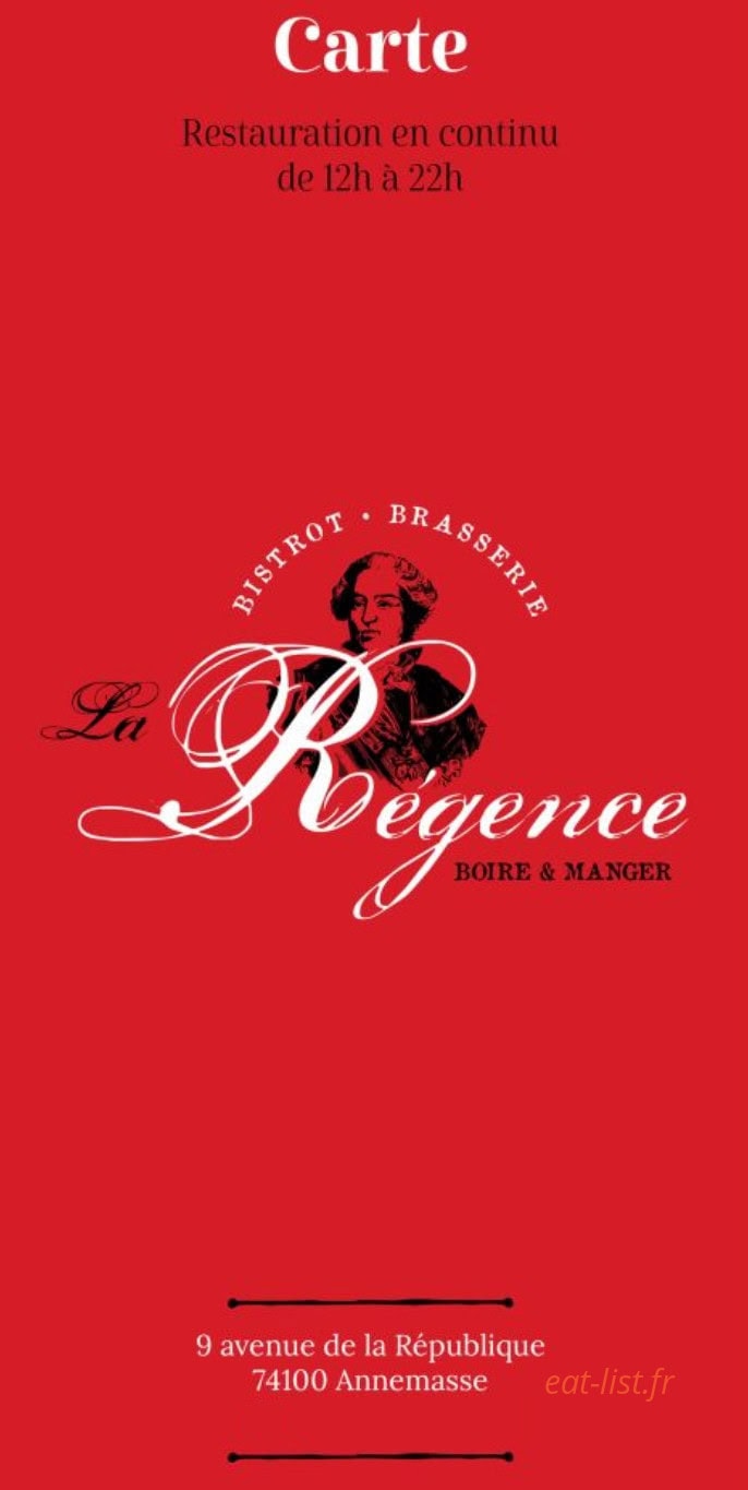 La Régence — carte page 1